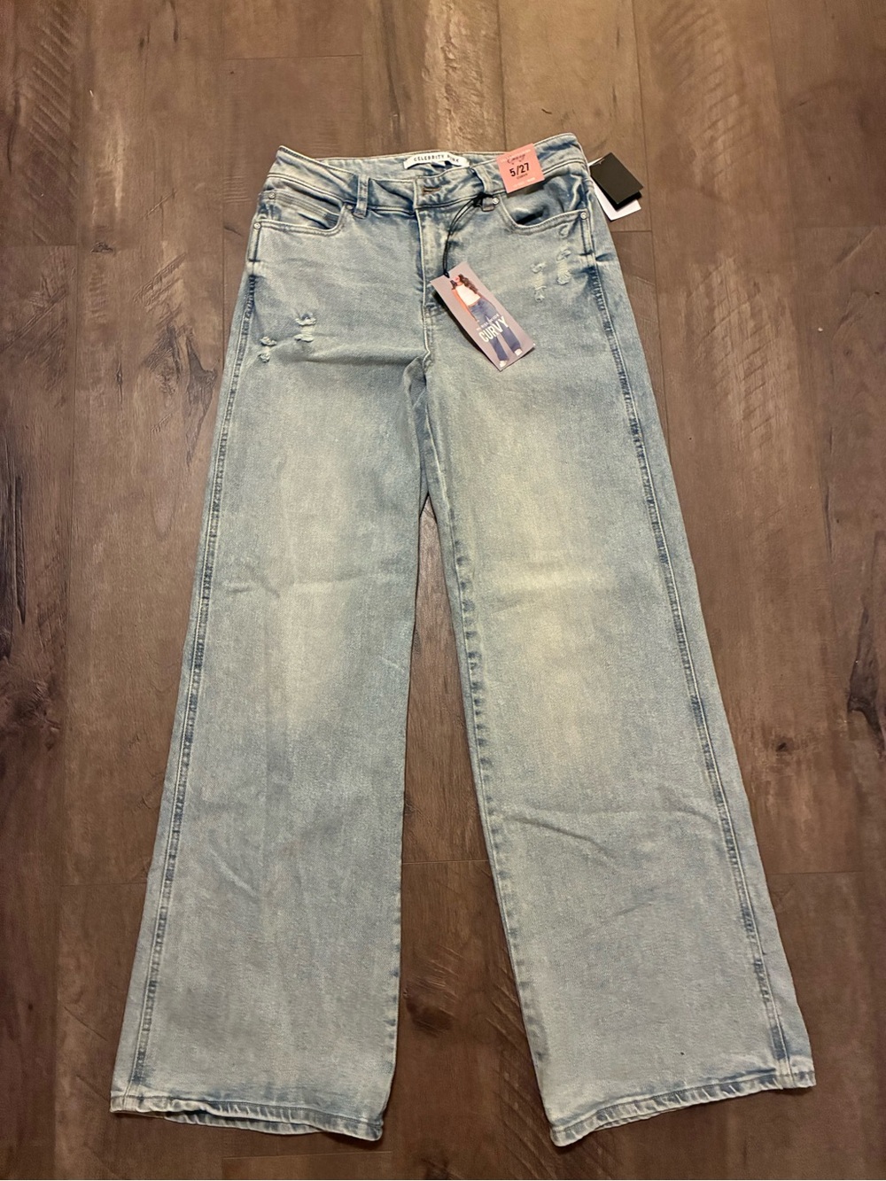 Celebrity Pink Light Blue Wide Leg Jeans